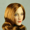 Cat Toys 1/6 Scale Female Asian Head Sculpt (Pale Tan) With Auburn Long Wavy Hair